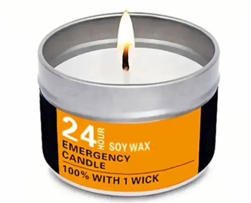 Noodkaars – 12 Uur Brandtijd – Compacte Kaars van Natuurlijke Sojawas - Afbeelding 3