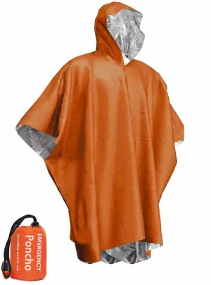 Noodponcho met Opbergzak & Noodfluitje – Lichtgewicht, Reflecterend & Waterdicht