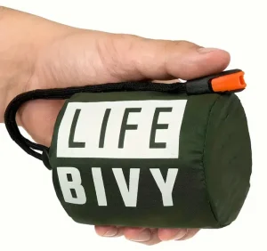 Noodslaapzak – Compacte Survival Bivvy met Noodfluitje (Groen, 210x90 cm)