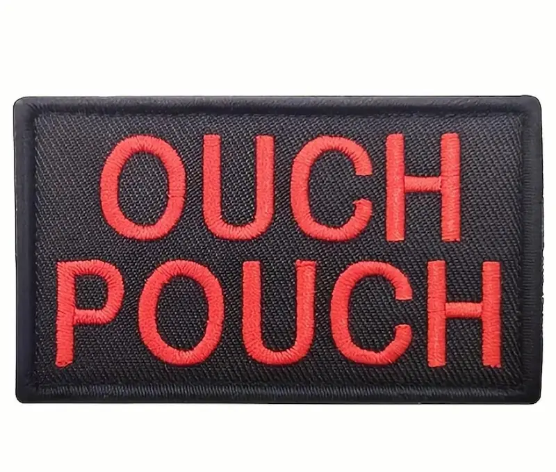 Ouch Pouch Patch – Humoristisch – Velcro Klittenband – 8 x 5 cm