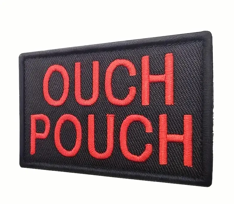 Ouch Pouch Patch – Humoristisch – Velcro Klittenband – 8 x 5 cm - Afbeelding 2