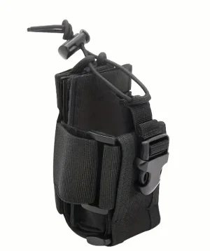 Portofoon Houder – Zwart – Verstelbaar & MOLLE-compatibel voor Tactisch Gebruik