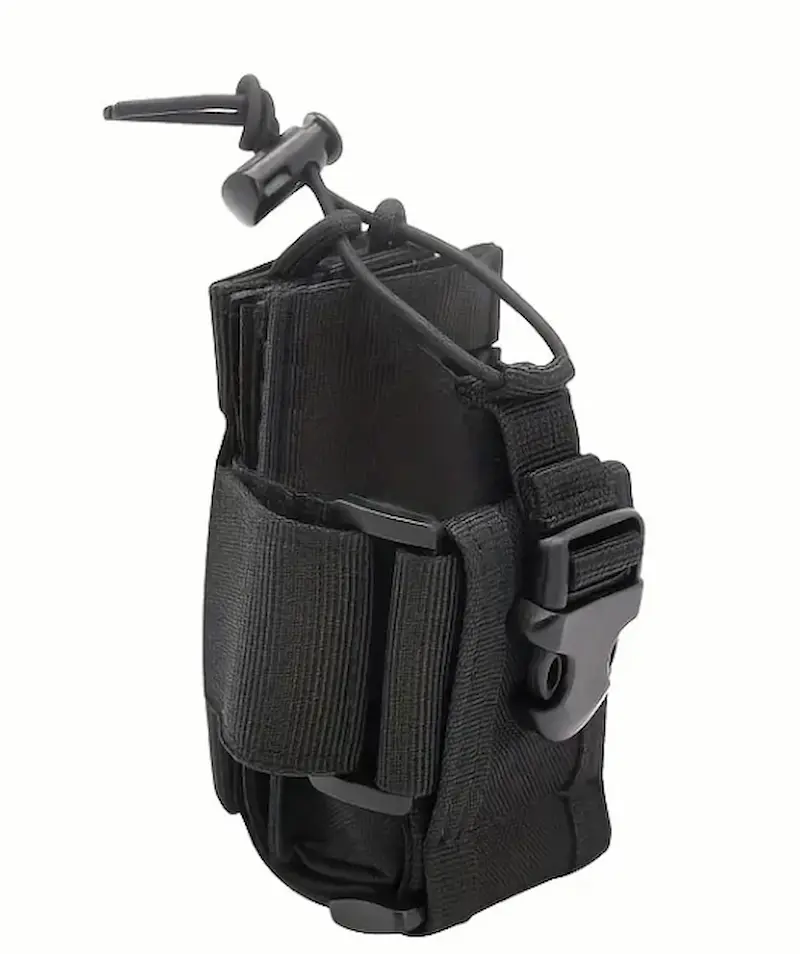 Portofoon Houder – Zwart – Verstelbaar & MOLLE-compatibel voor Tactisch Gebruik