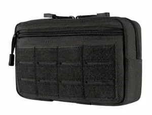 Tactische Admin Pouch – Zwart – MOLLE Compatible – 21x12x6 cm – Elastische Lussen & Ritsvak