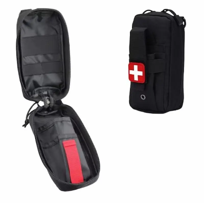 Tactische IFAK Pouch – Zwart – MOLLE Compatible – Met Tourniquet- & Schaarhouder - Afbeelding 2