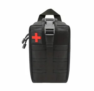 Tactische MOLLE Pouch – Rip-Away EHBO/Tool Kit – Zwart met Rood Kruis