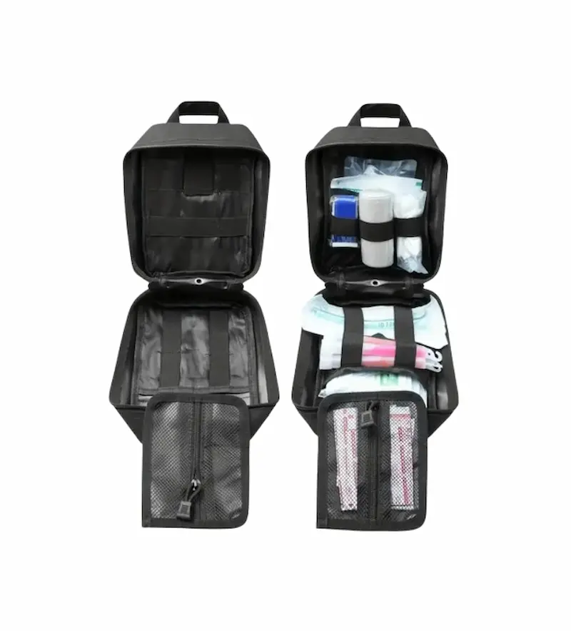 Tactische MOLLE Pouch – Rip-Away EHBO/Tool Kit – Zwart met Rood Kruis - Afbeelding 3