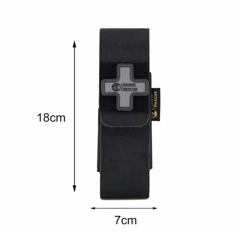 Rhino Rescue Tourniquet Houder – MOLLE – Zwart – Met Patch - Afbeelding 4