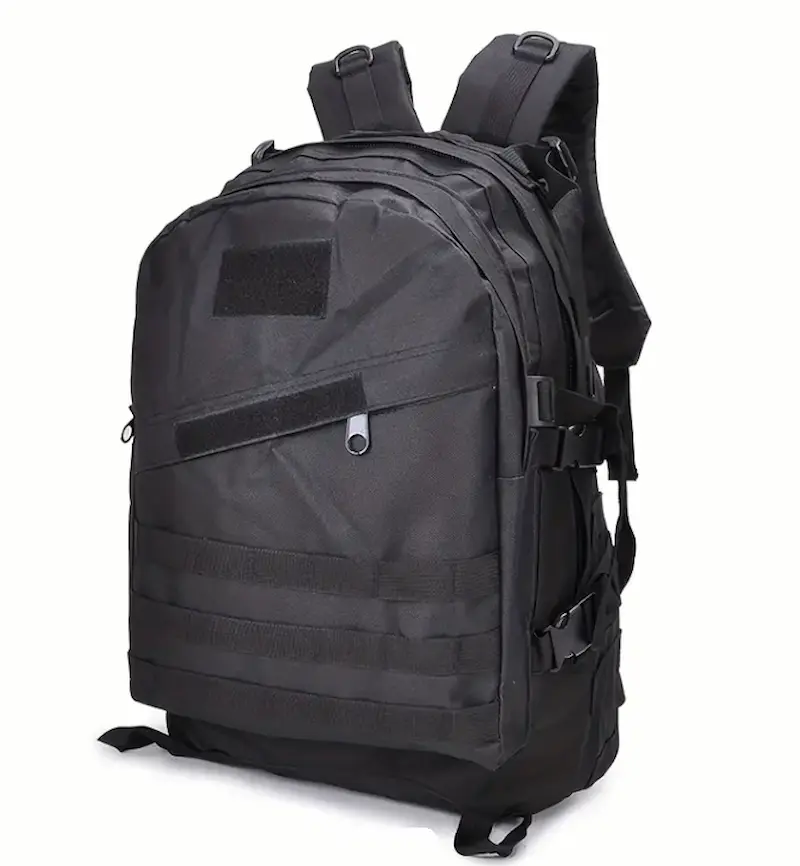 Tactische Rugtas 35L – Zwarte Militaire Rugzak met MOLLE & Verstelbare Draagriemen