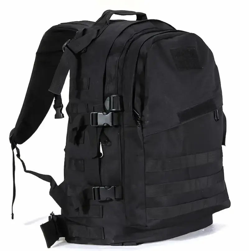 Tactische Rugtas 35L – Zwarte Militaire Rugzak met MOLLE & Verstelbare Draagriemen - Afbeelding 2