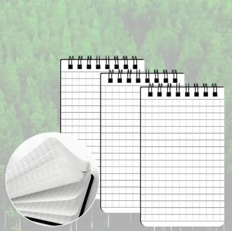 Waterproof Notitieblok – Regenbestendig Outdoor Notitieboekje - Groen of Zwart - Afbeelding 4