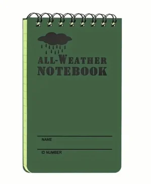 Waterproof Notitieblok – Regenbestendig Outdoor Notitieboekje - Groen of Zwart