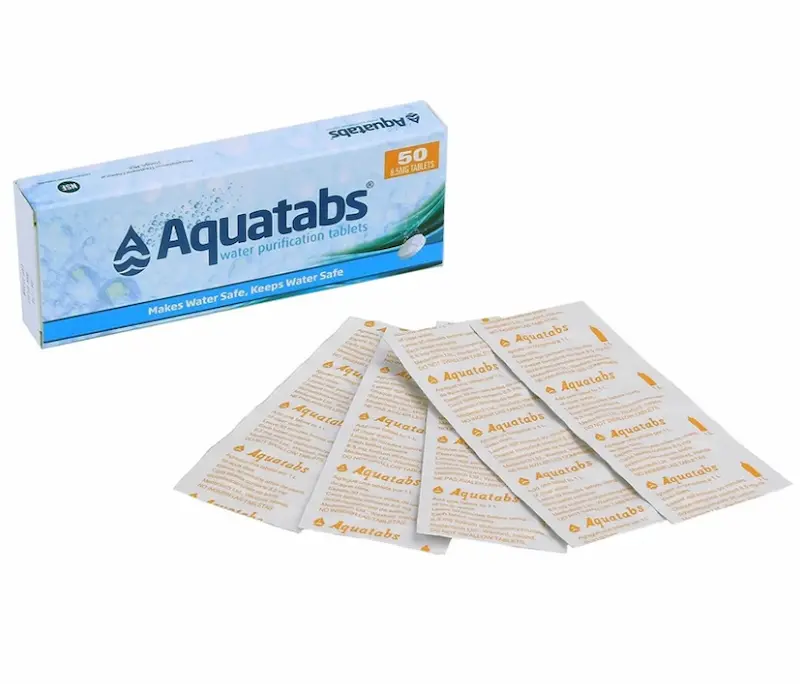 Aquatabs Waterzuiveringstabletten – 50 stuks – Voor veilig drinkwater onderweg - Afbeelding 2
