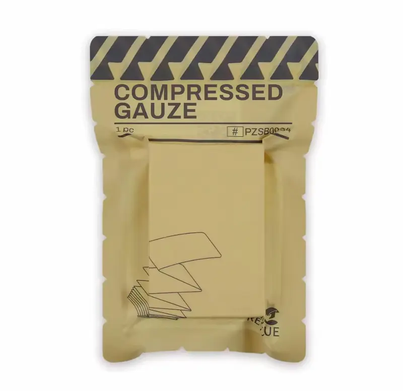 compressed gauze rhino rescue steriel verpakt