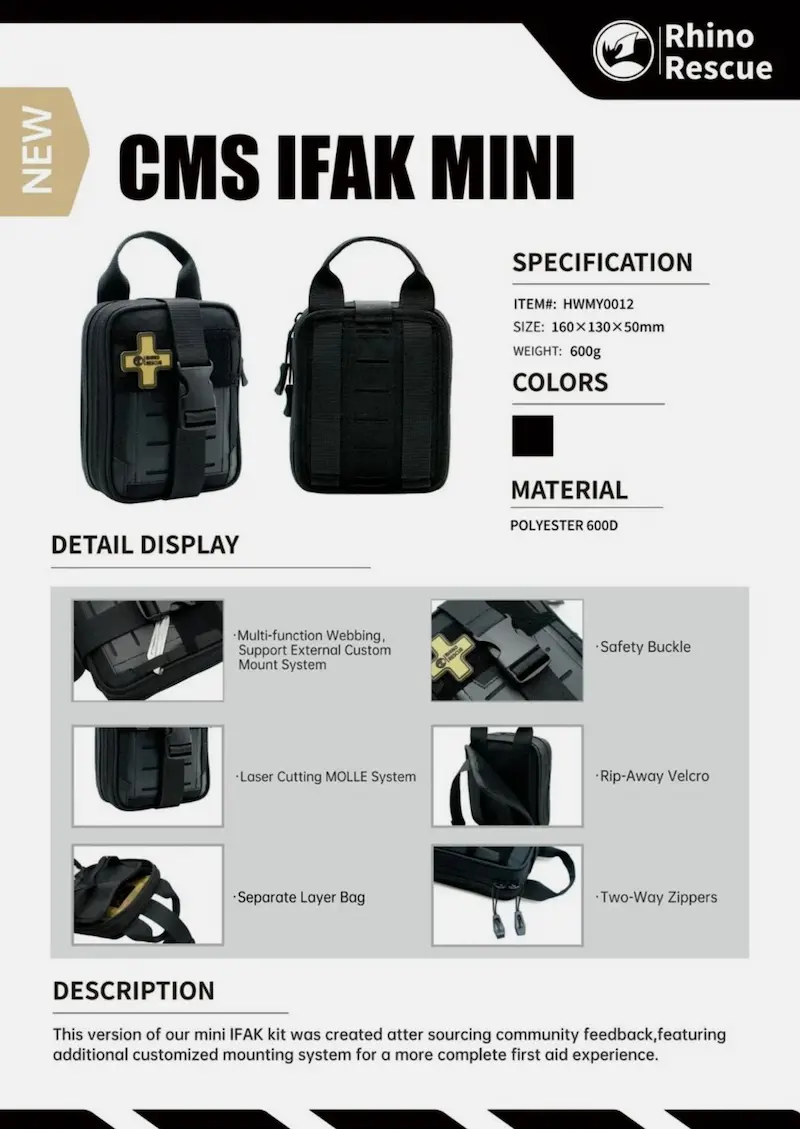 complete rhino rescue ehbo-set voor outdoor en militair gebruik