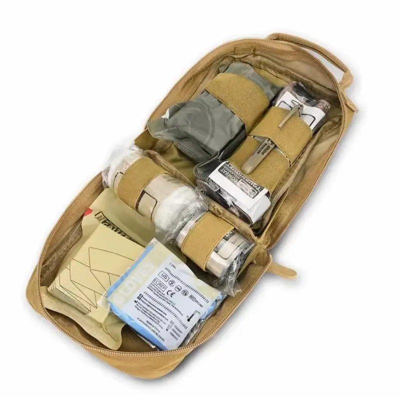 Rhino Rescue EMT Trauma Kit – Compacte EHBO-set in Tan Pouch - Afbeelding 2