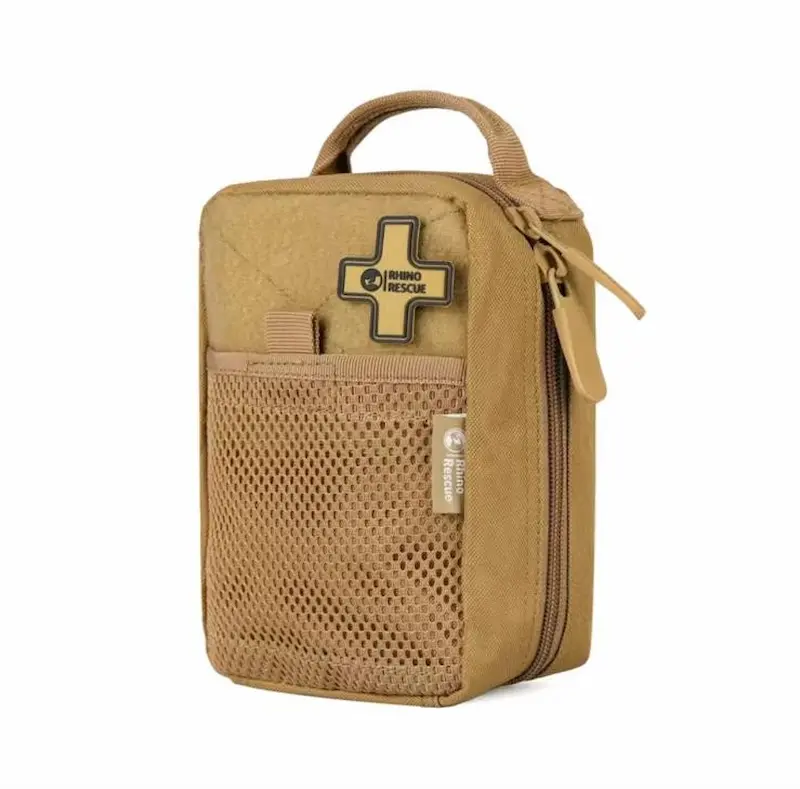Rhino Rescue EMT Trauma Kit – Compacte EHBO-set in Tan Pouch - Afbeelding 3