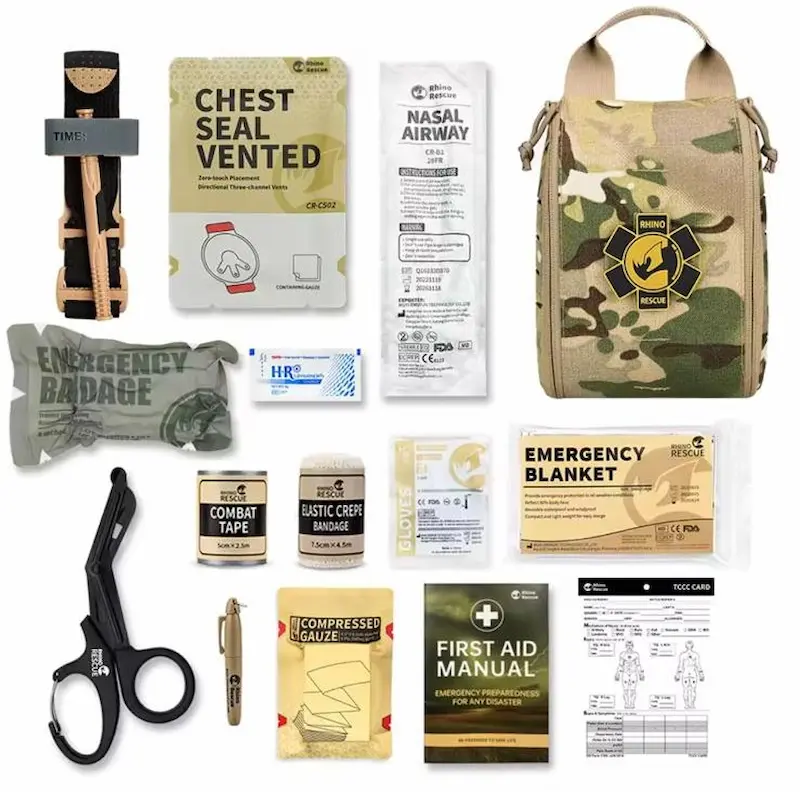 military first aid kit camouflage pouch rhino rescue