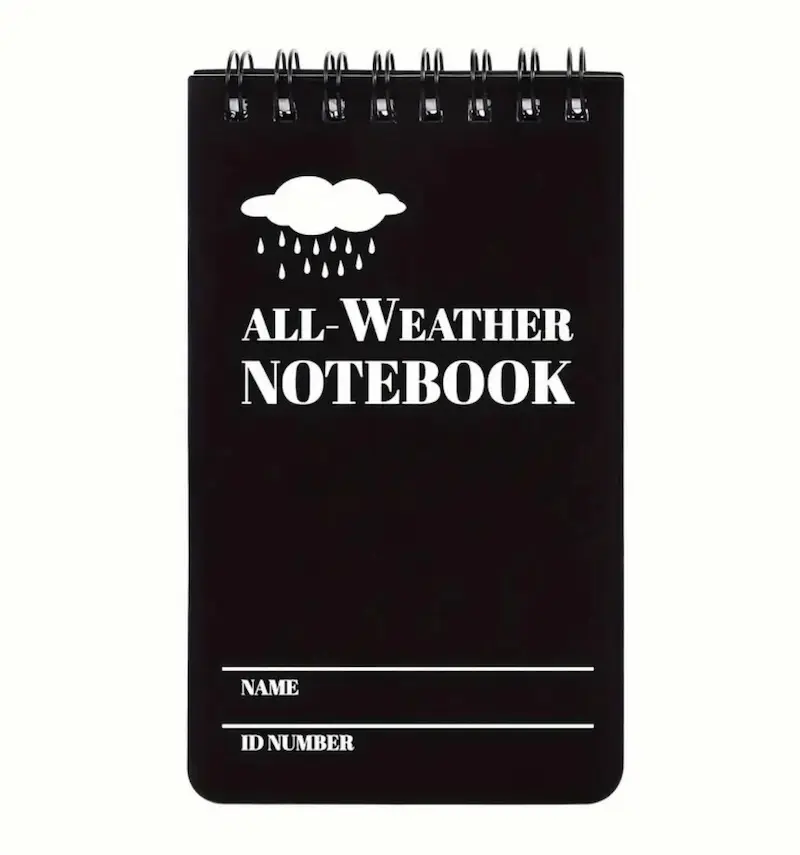Waterproof Notitieblok – Regenbestendig Outdoor Notitieboekje - Groen of Zwart - Afbeelding 5